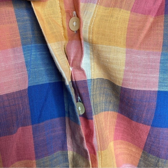 Madewell Hilltop shirt in rainbow check size small - Picture 7 of 12